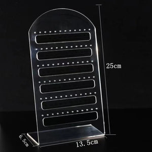 Acrylic Jewelry Display Props Plate Stand Earrings Holder