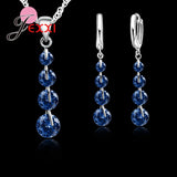 925 Silver CZ Bridal Wedding Jewelry Set For Women