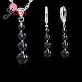 925 Silver CZ Bridal Wedding Jewelry Set For Women