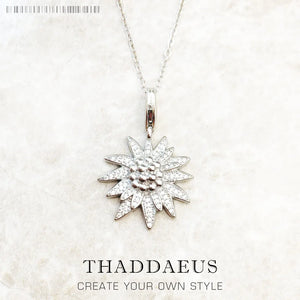 Edelweiss Necklace 925 Silver Winter Fine Jewelry Gift