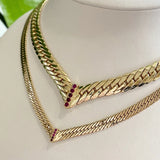Zircon Necklace for Women, Stainless Steel Chain