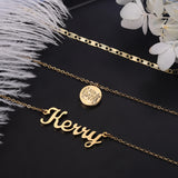 Vintage Pearl Choker Necklace Silver Chains With Pendants