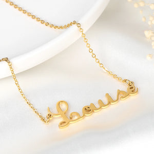 Stainless Steel Name Necklace Personalized Letter Choker Pendant
