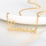 Stainless Steel Name Necklace Personalized Letter Choker Pendant