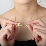 Stainless Steel Name Necklace Personalized Letter Choker Pendant