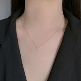 925 Silver Necklace Women Pendant Chain Gemstone Jewelry