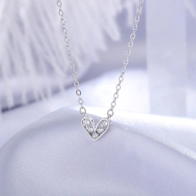 925 Silver Necklace Women Pendant Chain Gemstone Jewelry