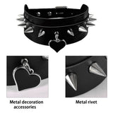Heart Pendant Necklace Women Stainless Steel Jewelry Goth Choker Kpop