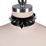 Heart Pendant Necklace Women Stainless Steel Jewelry Goth Choker Kpop