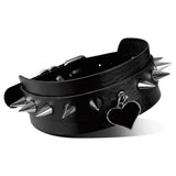 Heart Pendant Necklace Women Stainless Steel Jewelry Goth Choker Kpop