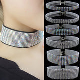 Sparkling Silver Crystal Chain Necklace Ladies Wedding Party Necklace