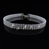 Sparkling Silver Crystal Chain Necklace Ladies Wedding Party Necklace