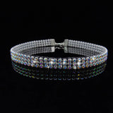 Sparkling Silver Crystal Chain Necklace Ladies Wedding Party Necklace