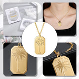 Personalized Palm Tree Necklace Stainless Steel Chain Engraved Name Pendant