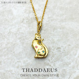 Golden Cat Necklace with Star Summer Fine Jewelry 925 Sterling Silver