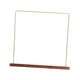 Metal Frame Necklace Holder Stand with Wood Base
