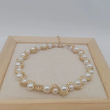 Ivory Pearl Chain Necklace for Women Girls