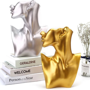 Resin Necklace Jewelry Display Bust Portrait Model Necklace Stand
