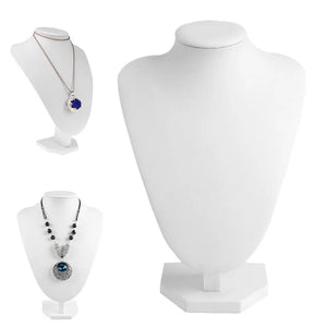 Leather Necklace Jewelry Display Stand Showcase Storage