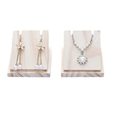 Wooden Necklace Earrings Stand Jewelry Organizer Storage Holder