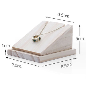 Wooden Necklace Earrings Stand Jewelry Organizer Storage Holder