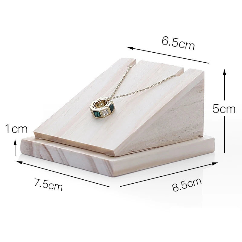 Wooden Necklace Earrings Stand Jewelry Organizer Storage Holder