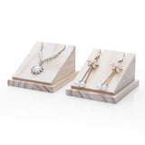 Wooden Necklace Earrings Stand Jewelry Organizer Storage Holder