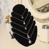 Velvet Necklace Pendant Chain Display Holder Stand Easel Organizer