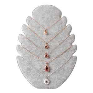Velvet Necklace Easel Stand Organizer Rack