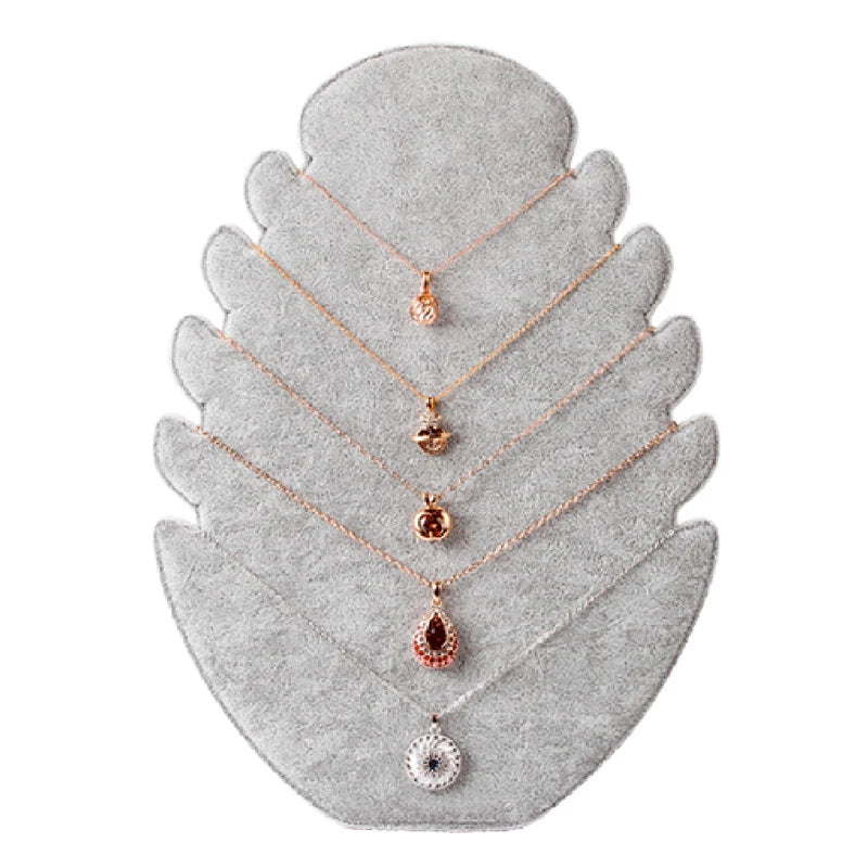 Velvet Necklace Easel Stand Organizer Rack