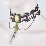 Beauty Head Wings Star Crystal Necklace