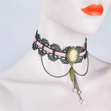Beauty Head Wings Star Crystal Necklace