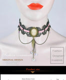 Beauty Head Wings Star Crystal Necklace