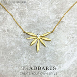 Leaves Necklace Large Spring Jewelry 925 Sterling Silver Gift