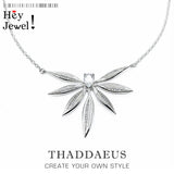 Leaves Necklace Large Spring Jewelry 925 Sterling Silver Gift