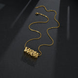Hollow out Cat Feather Stainless Steel O-Chain Necklace