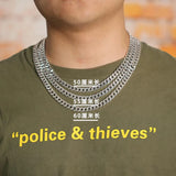 Men's Hip-hop Cuban Chain Necklace Silver Clavicle Chain