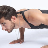 Men's Dumbbell Barbell Boxing Gloves Pendant Stainless Steel Sports Necklace