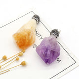 Natural Stone Amethyst/Ametrine Irregular Pendant Charms
