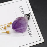 Natural Stone Amethyst/Ametrine Irregular Pendant Charms