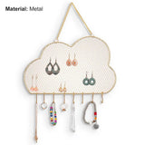 Metal Grid Cloud Shape Necklace Organizer Wall Hanging