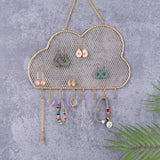 Metal Grid Cloud Shape Necklace Organizer Wall Hanging