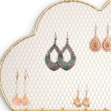 Metal Grid Cloud Shape Necklace Organizer Wall Hanging