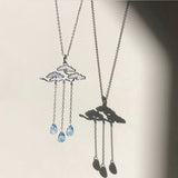 Water Clouds Choker Necklace 925 Sterling Silver Jewelry For Women
