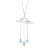 Water Clouds Choker Necklace 925 Sterling Silver Jewelry For Women