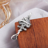 925 Silver Real Love Cross Sword Necklace Pendant for Women Men