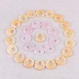 Natural Crystal Necklace Pendant DIY Material 30mm Stone Fittings 6pcs