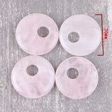 Natural Crystal Necklace Pendant DIY Material 30mm Stone Fittings 6pcs