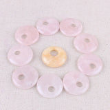 Natural Crystal Necklace Pendant DIY Material 30mm Stone Fittings 6pcs