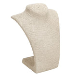 Necklace Pendant Display Bust Mannequin Stand Linen, 3 Sizes
